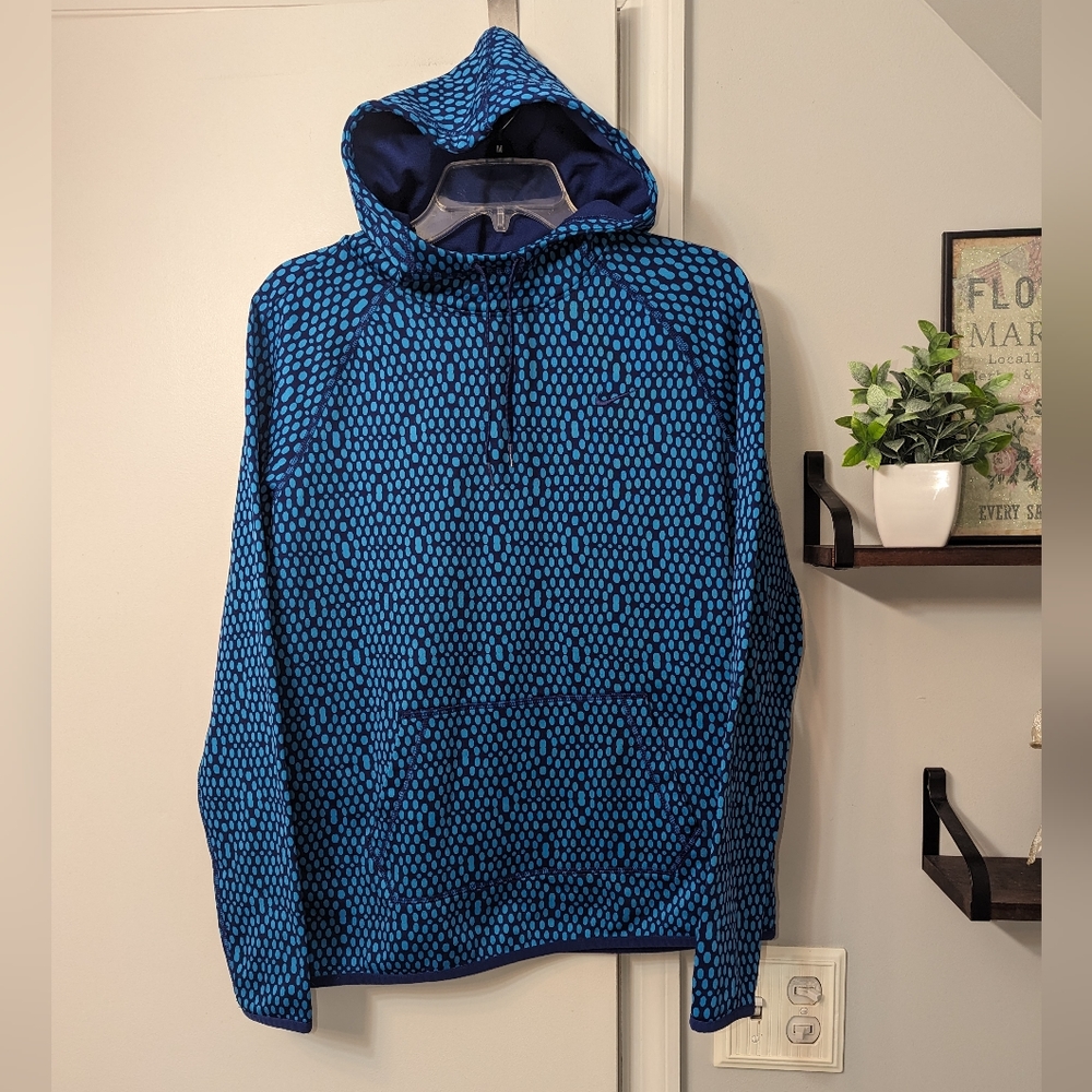 Nike Blue Polka Dot Therma-Fit Running Sweatshirt